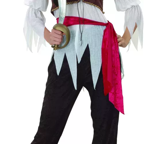 Photo du produit Déguisement pirate marron et blanc femme