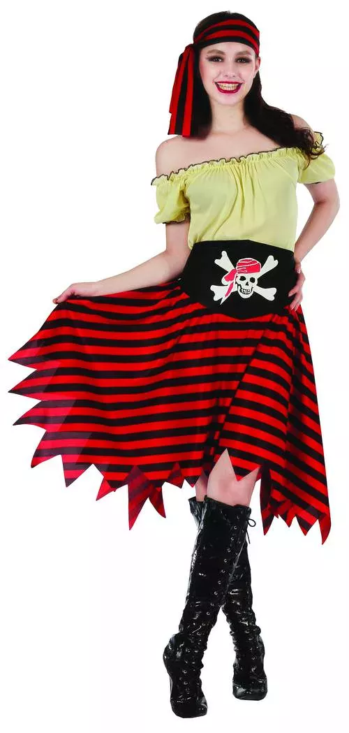 Photo du produit Déguisement pirate avec tête de mort femme