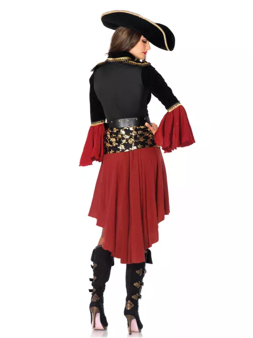 Photo du produit Déguisement pirate motifs dorés femme