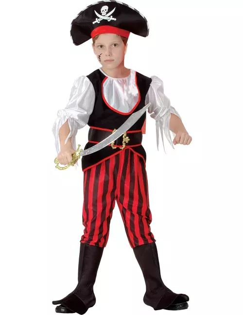 Photo du produit Déguisement pirate effet satiné garçon