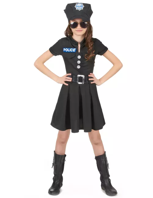 Photo du produit Déguisement policière robe noire fille