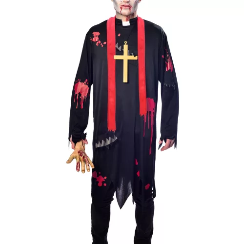 Photo du produit Déguisement prêtre zombie homme