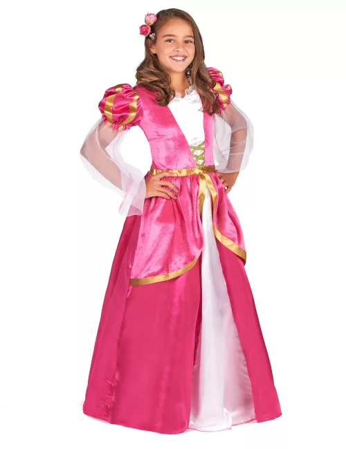 Photo du produit Déguisement princesse médiévale rose fille