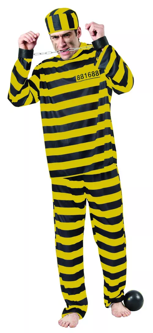 Photo du produit Déguisement prisonnier jaune adulte
