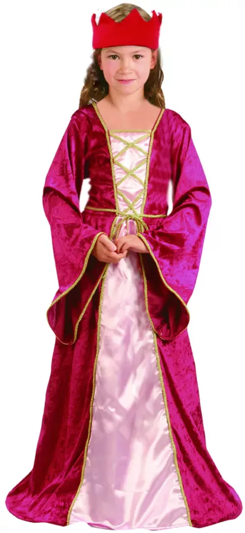 Photo du produit Déguisement reine médiévale rouge fille
