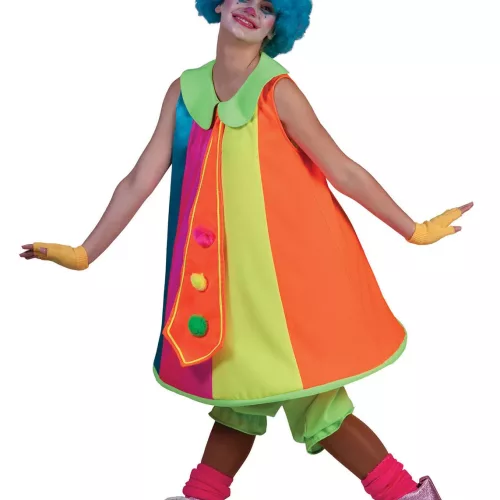 Photo du produit Déguisement robe clown fluo femme