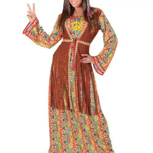 Photo du produit Déguisement robe longue hippie à franges femme