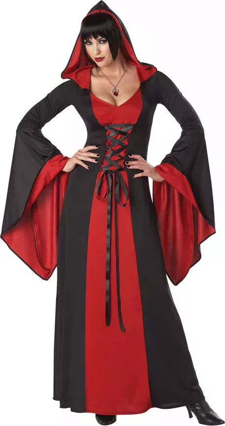 Photo du produit Déguisement robe maléfique à capuche femme