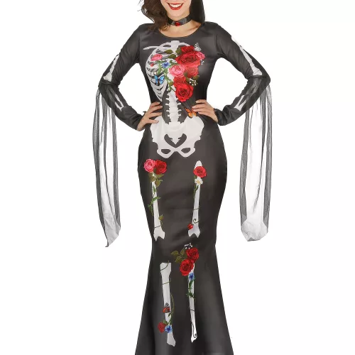 Photo du produit Déguisement robe squelette femme Dia De los Muertos
