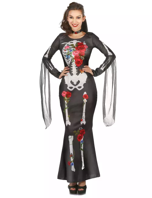 Photo du produit Déguisement robe squelette femme Dia De los Muertos