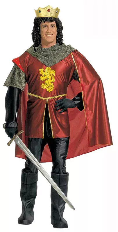 Photo du produit Déguisement roi médiéval rouge homme