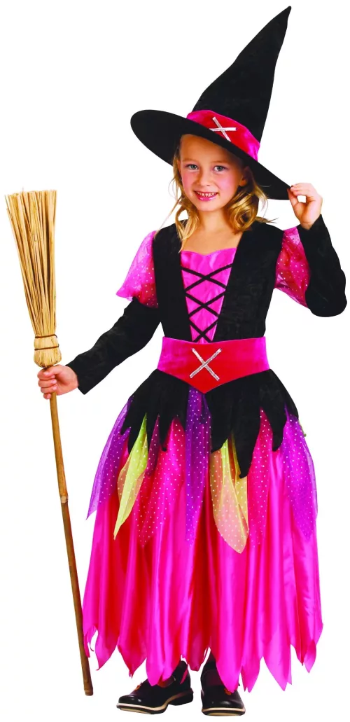 Photo du produit Déguisement rose sorcière fille Halloween