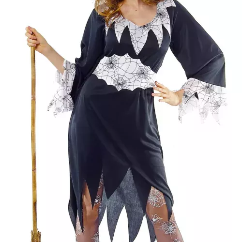 Photo du produit Déguisement sorcière noir et blanc femme