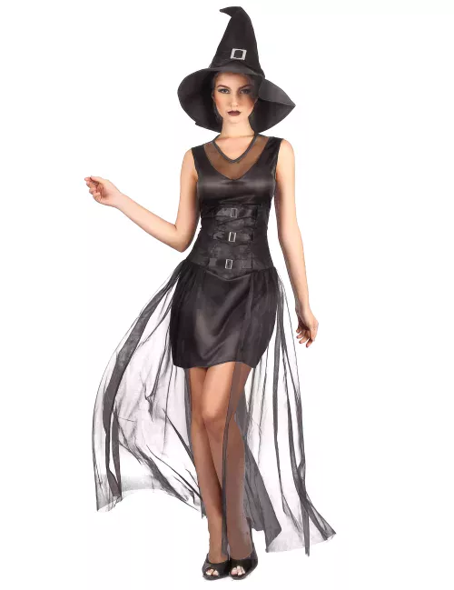Photo du produit Déguisement sorcière noire chic femme