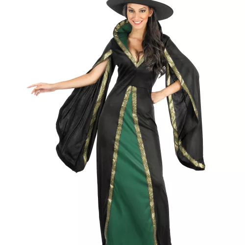 Photo du produit Déguisement sorcière noire et vert femme