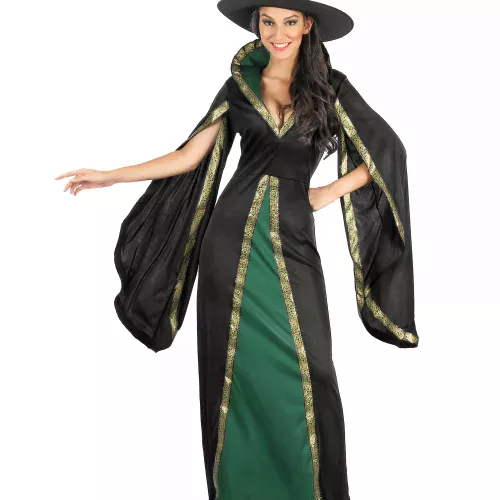 Photo du produit Déguisement sorcière noire et vert femme