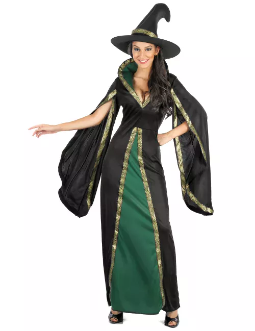 Photo du produit Déguisement sorcière noire et vert femme