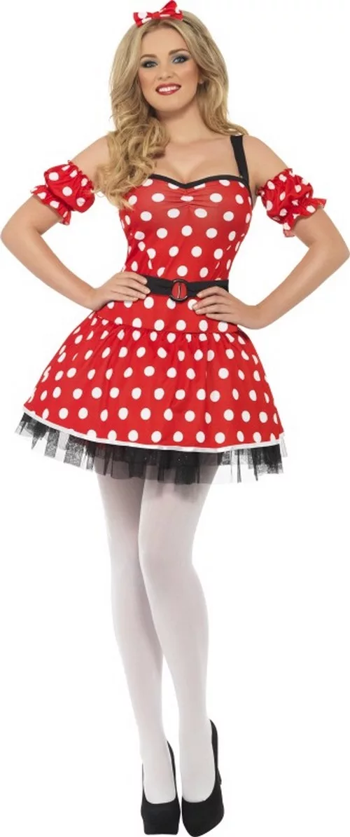 Photo du produit Déguisement souris rouge à pois femme