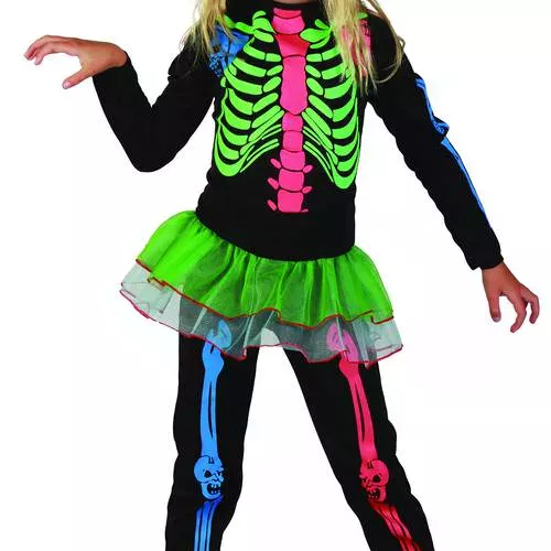 Photo du produit Déguisement squelette coloré fille