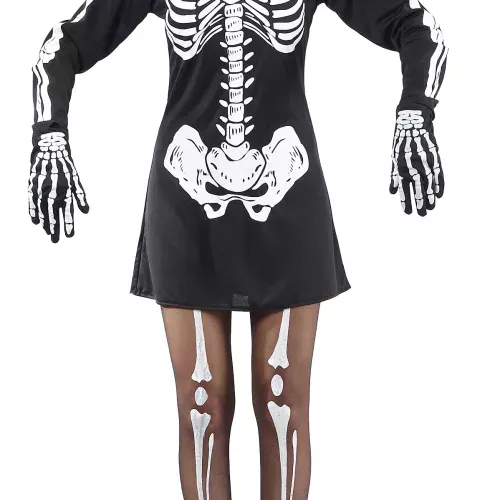 Photo du produit Déguisement squelette noir et blanc femme Halloween
