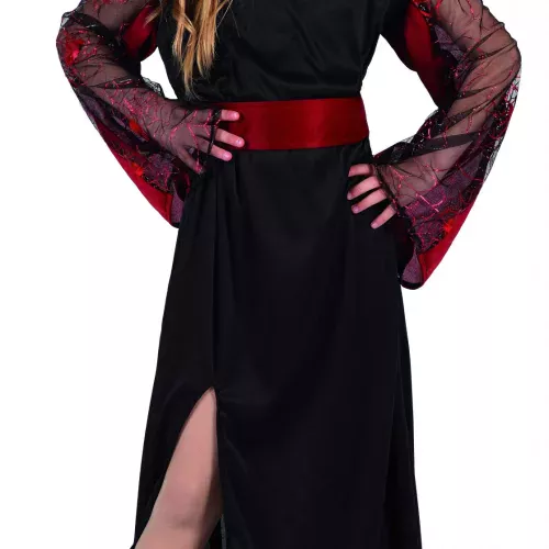 Photo du produit Déguisement vampire classique noir et rouge fille