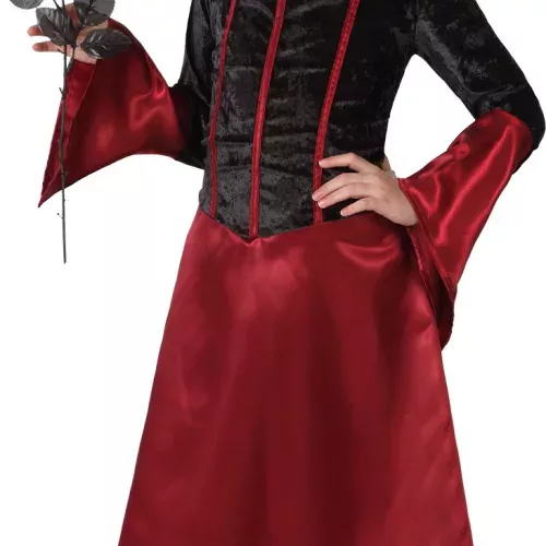 Photo du produit Déguisement vampire rouge et noir fille Halloween