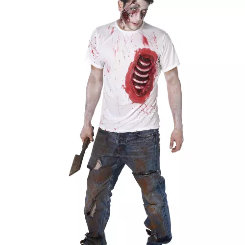 Photo du produit Déguisement zombie avec côtes en latex homme
