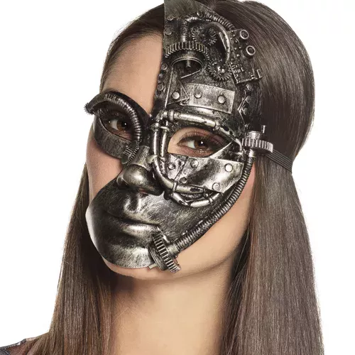 Photo du produit Demi masque robot Steampunk femme