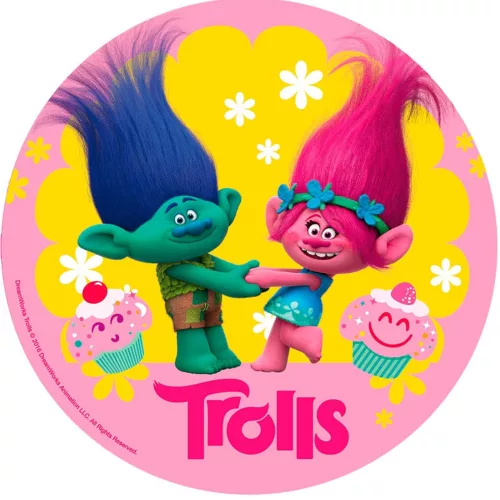 Photo du produit Disque azyme anniversaire Trolls 20 cm