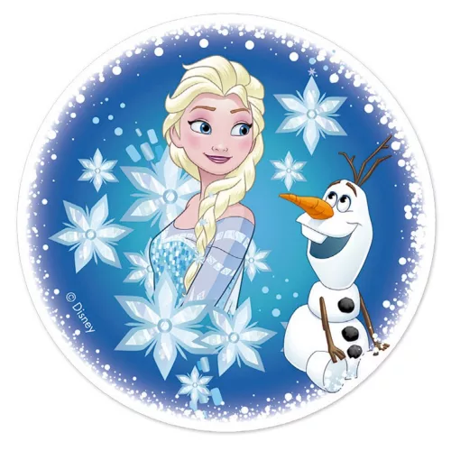 Photo du produit Disque en sucre La Reine des neiges 16 cm