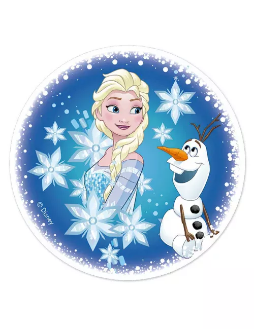 Photo du produit Disque en sucre La Reine des neiges 16 cm