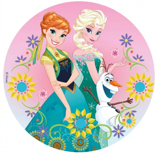 Photo du produit Disque en sucre La Reine des Neiges 20 cm