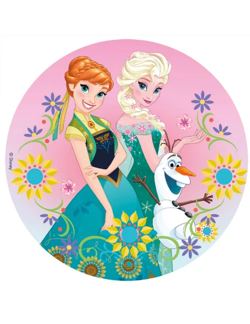 Photo du produit Disque en sucre La Reine des Neiges 20 cm