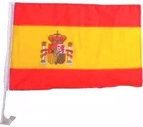 Photo du produit Drapeau pour voiture supporter Espagne 30 X 46 cm