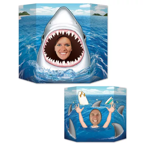 Photo du produit Passe tête en carton Requin 94 x 64 cm