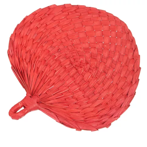 Photo du produit Eventail en paille rouge adulte