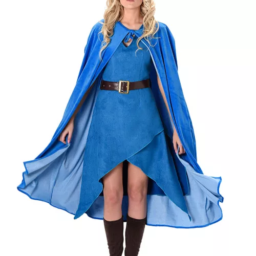 Photo du produit Déguisement guerrière médiévale bleu femme