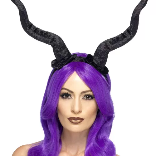 Photo du produit Serre-tête démon grandes cornes démoniaques Halloween