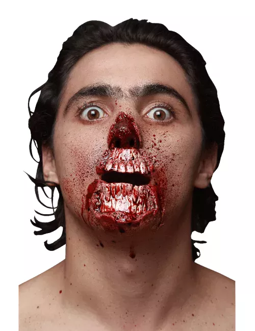 Photo du produit Fausse blessure bouche arrachée adulte Halloween