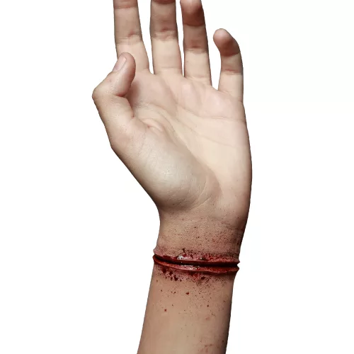 Photo du produit Fausse blessure poignet tranché adulte Halloween