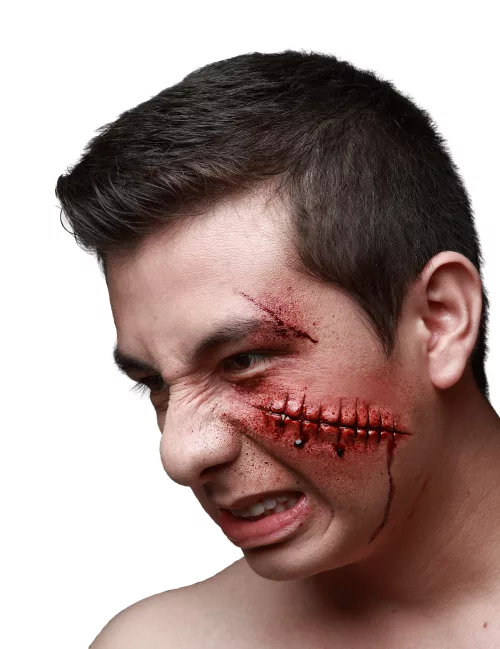 Photo du produit Fausse blessure points de sutures adultes Halloween