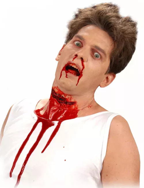 Photo du produit Fausse plaie gorge tranchée adulte Halloween
