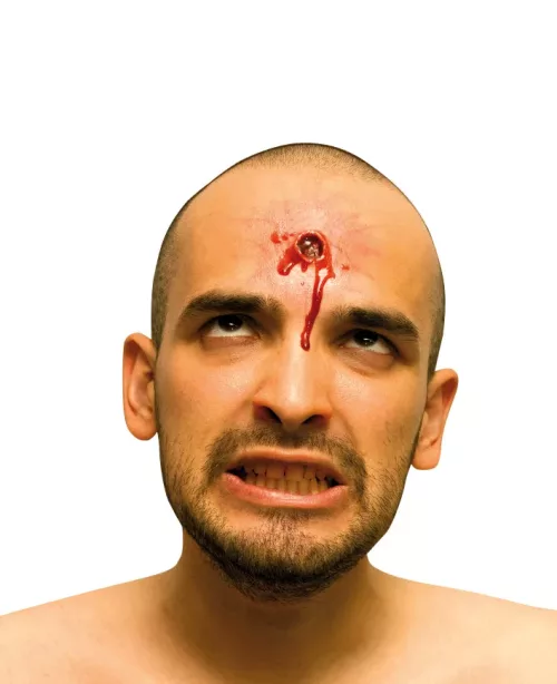 Photo du produit Fausse plaie visage impact de balle adulte