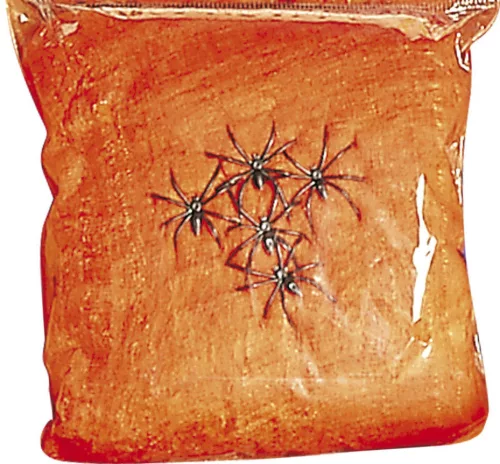 Photo du produit Fausse toile d'araignée orange Halloween
