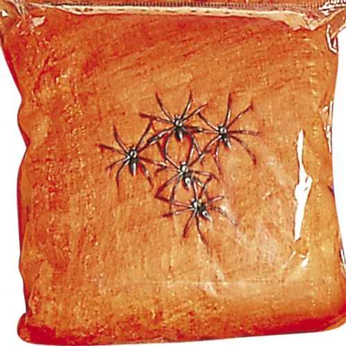 Photo du produit Fausse toile d'araignée orange Halloween