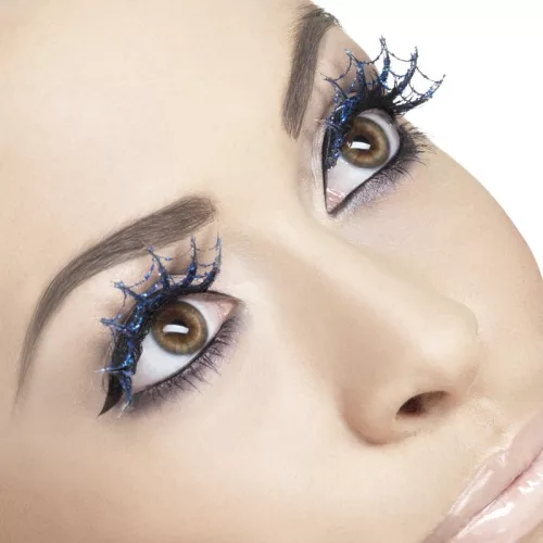 Photo du produit Faux cils longsbleu toile d'araignée adulte