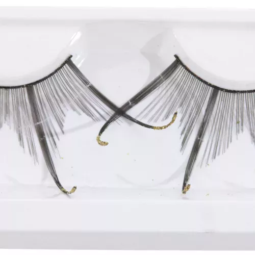 Photo du produit Faux cils courts double noirs avec strass adulte