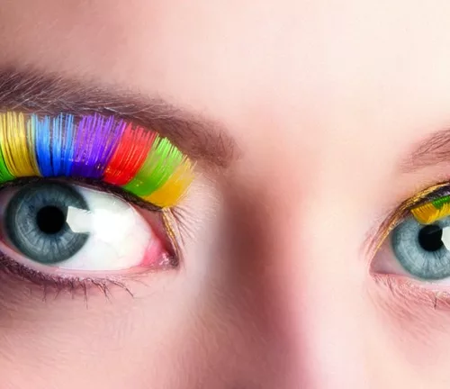 Photo du produit Faux cils courts multicolores adulte