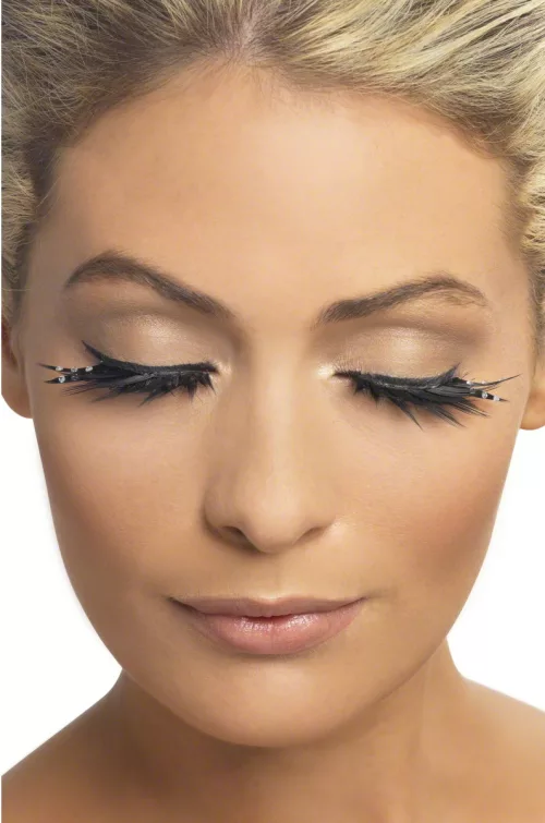 Photo du produit Faux cils courts double noirs avec strass adulte