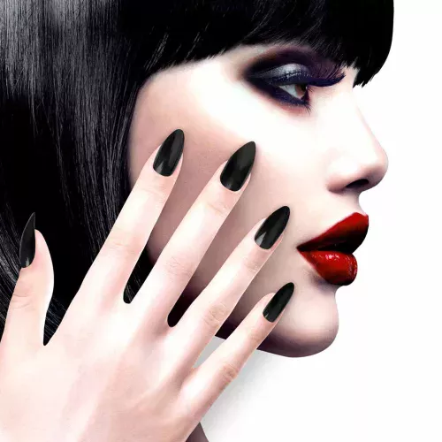 Photo du produit Faux ongles noirs adhésifs adulte